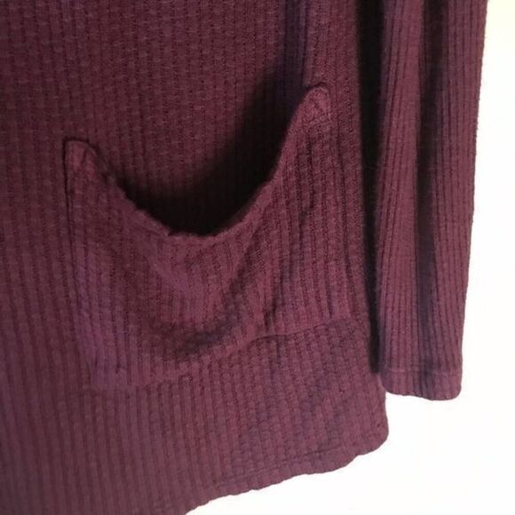 VELVET BY GRAHAM & SPENCER Burgundy Thermal Drape Cardigan. Medium. Women’s. - Picture 3 of 6